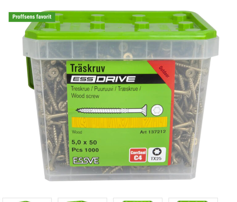 Essve Träskruv 5×50 1000st